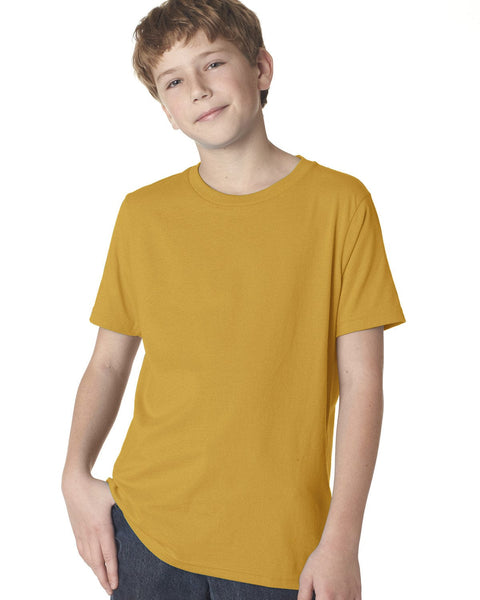 Next Level Boys CVC Crewneck T-Shirt – Soft Heathered Tee In Turquoise | Lightweight & Pre-Shrunk - View #10