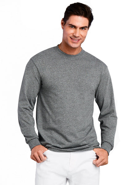 Gildan Heavy Cotton Long Sleeve T-Shirt - Carolina Blue, Men's Basic Tee - View #6