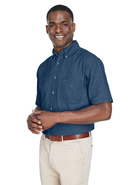 Short sleeve denim shirt mens deals