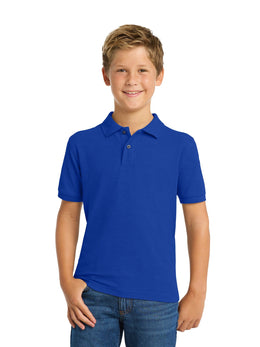 Hanes Youth Jersey Knit Polo Shirt