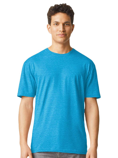 Gildan 3000 unisex light cotton t-shirt in Heather Sapphire
