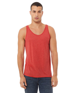 Bella+Canvas Unisex Triblend Tank 3484 | Red Triblend - Front