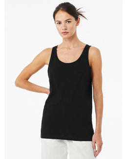 Bella+Canvas Unisex Triblend Tank 3484 | Solid Blk Trblnd - Front