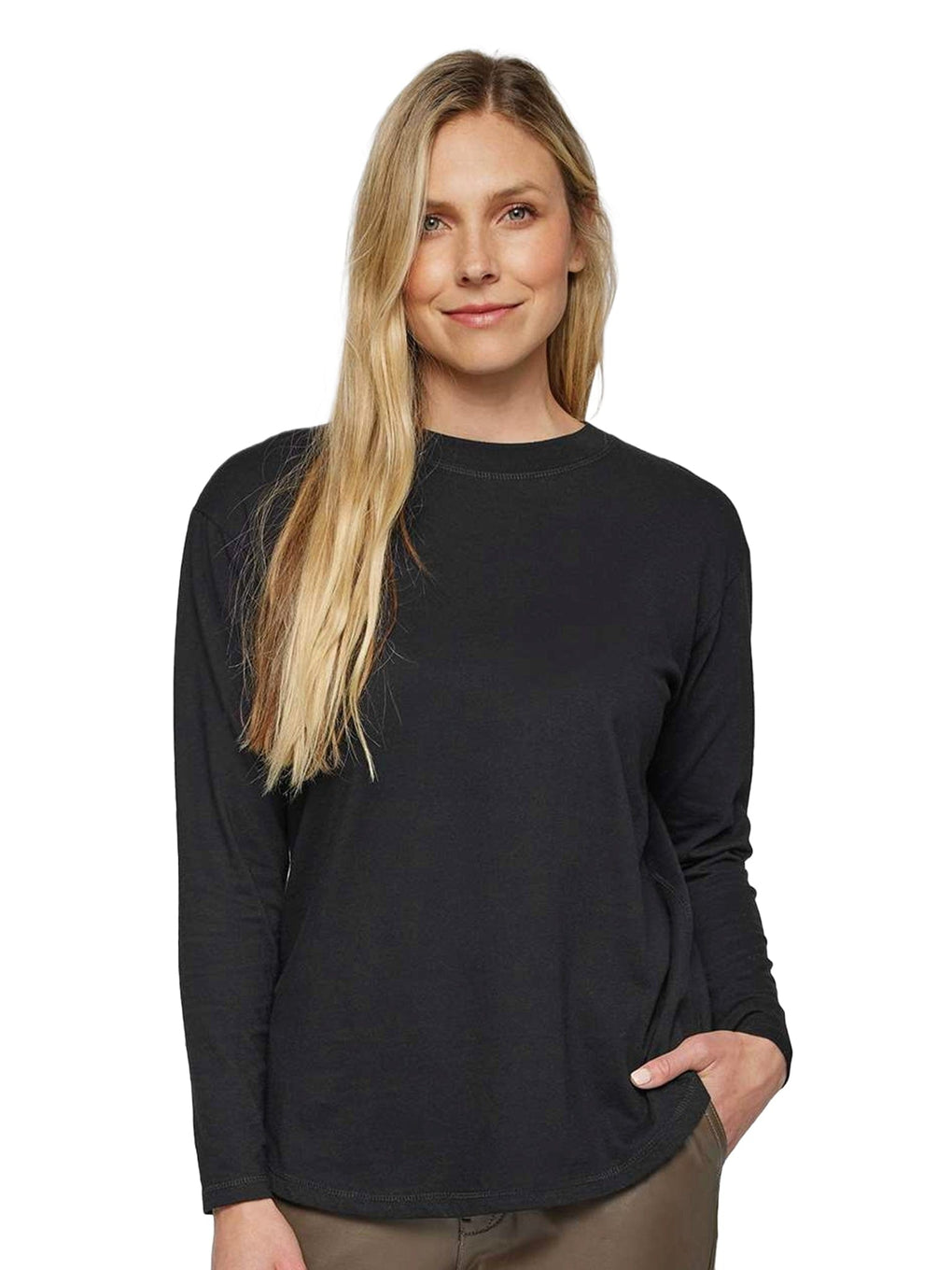 Y's RY JERSEY ROUND NECK LONG SLEEVE T 黒 adidas Y-3 Long Sleeve Tee - Black | Free Shipping with adiClub