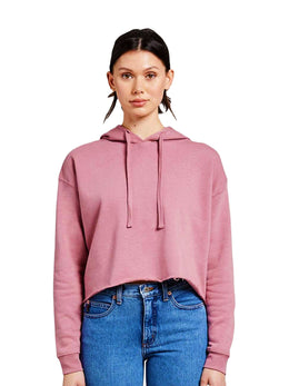 Lane Seven Women's Cropped Fleece Hooded Sweatshirt