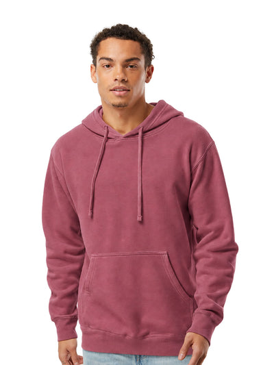 Independent Pigment-Dyed Hooded Sweatshirt - in Pigment Maroon