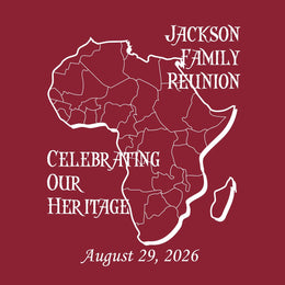 Map of Africa Family Reunion T-Shirt