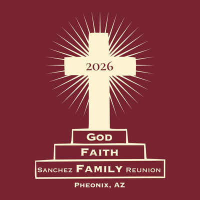 Religious cross design on a T-Shirt