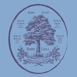 Family reunion oak tree t-shirt design