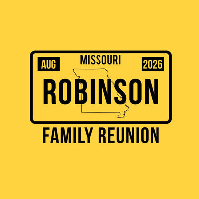 License plate theme family reunion t-shirt
