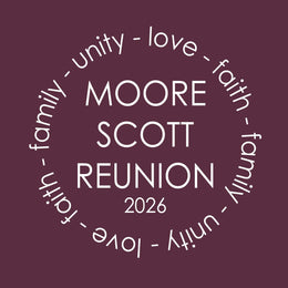 Family unity, family and faith reunion t-shirt design
