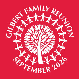 Family cutout with tree reunion t-shirt design