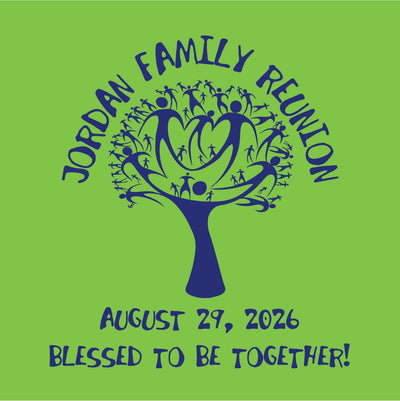 Stylized family tree reunion design