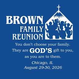 God's gift family reunion t-shirt design
