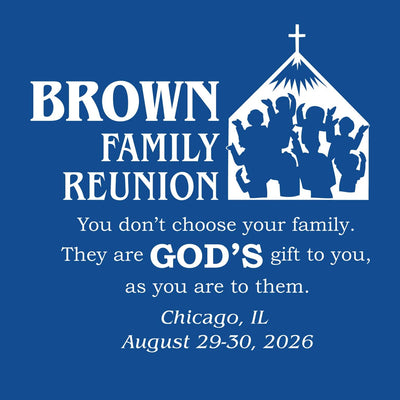 God's gift family reunion t-shirt design