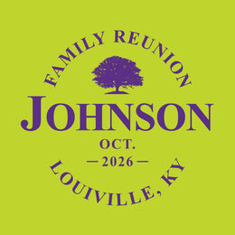 Circular family tree logo reunion t-shirt design