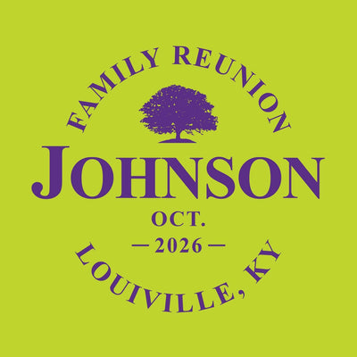 Circular family tree logo reunion t-shirt design