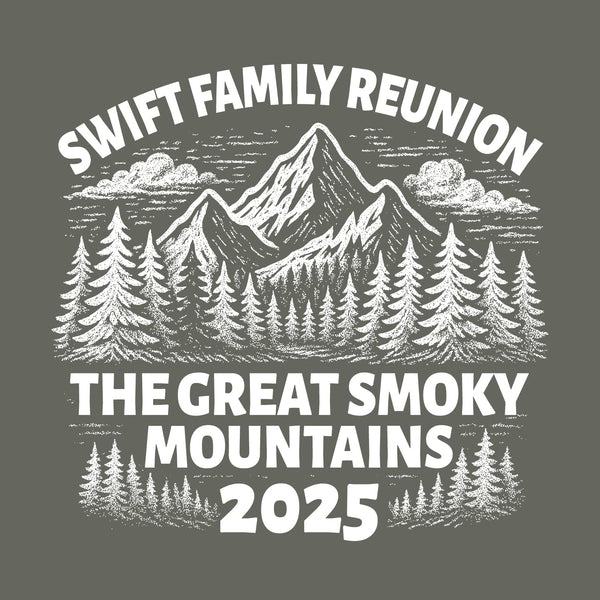 Mountain Range Family Reunion T-Shirt Design R1-74