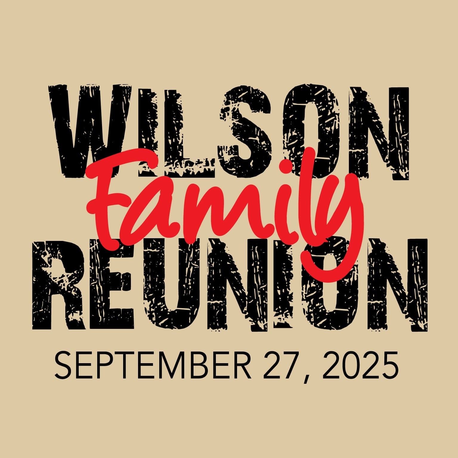 Weathered Family Reunion T-Shirt Design R2-14 – CheapesTees