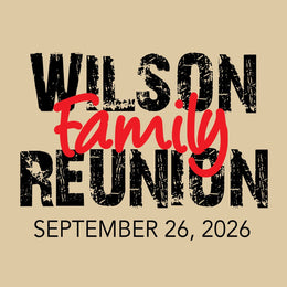 Weathered font family reunion t-shirt design