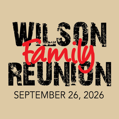 Weathered font family reunion t-shirt design