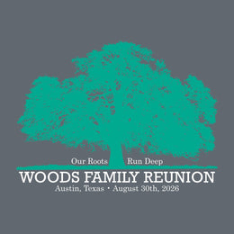Deep roots family reunion t-shirt design