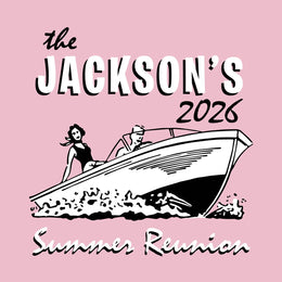boat themed family reunion t-shirt design