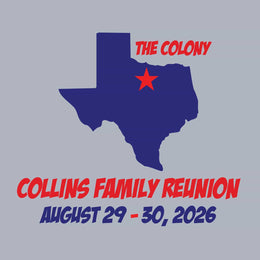 Texas themed family reunion t-shirt design