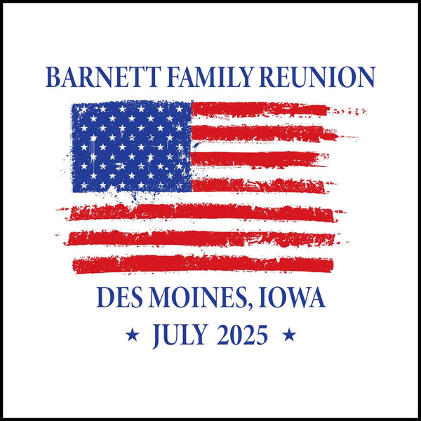 American Flag Family Reunion T-Shirt Design R2-7