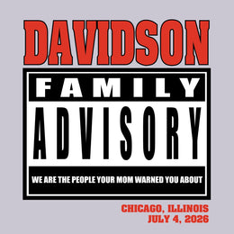 Advisory warning family reunion t-shirt design