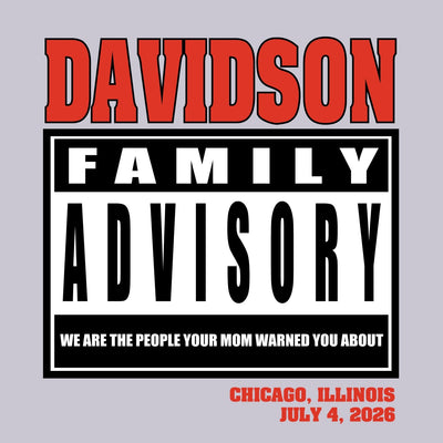 Advisory warning family reunion t-shirt design