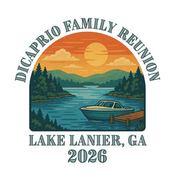 Lake front family reunion t-shirt design