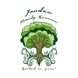 Grren tree with roots family reunion t-shirt