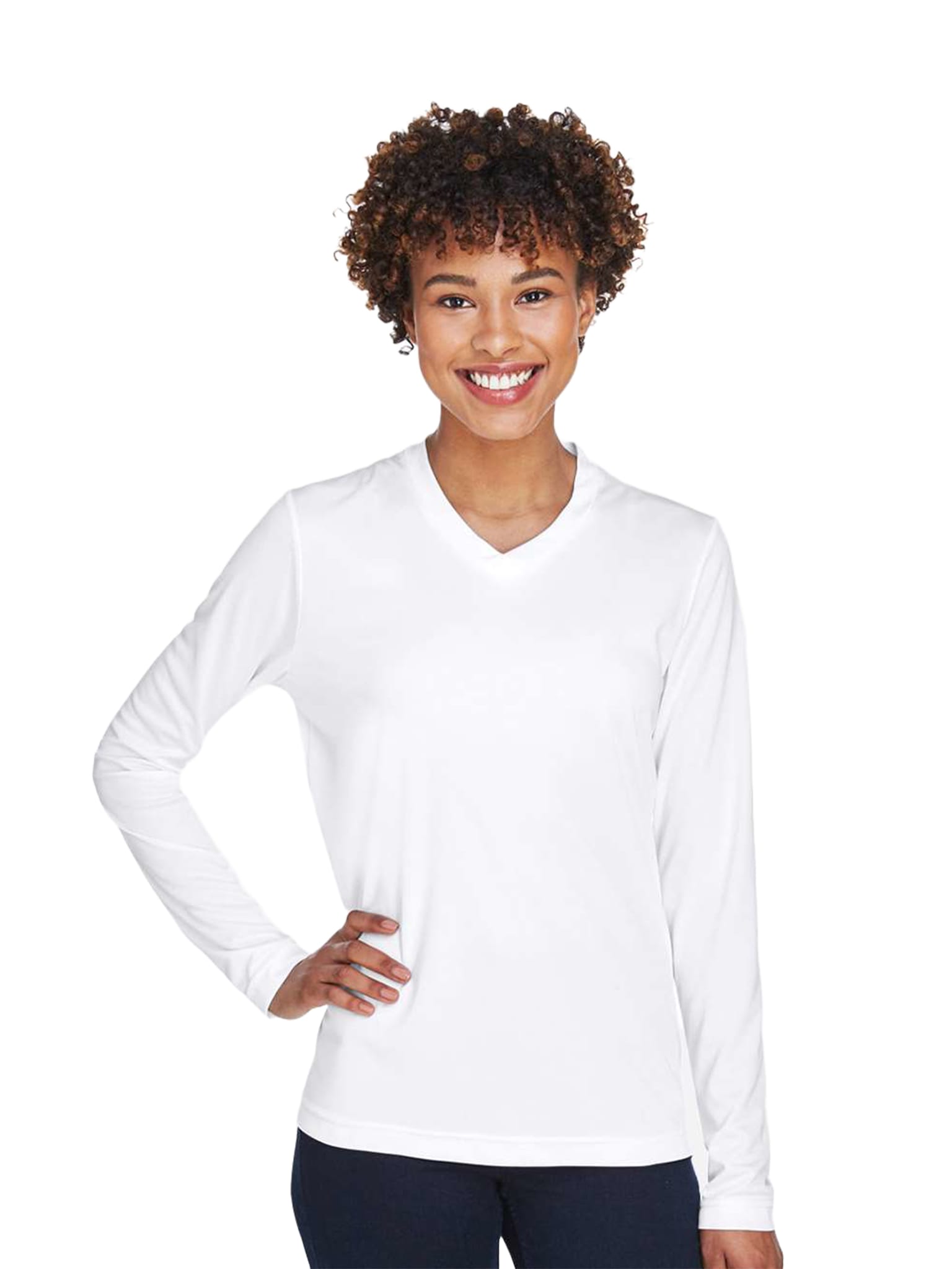 Team 365 Women's Zone Performance LS Tee | CheapesTees