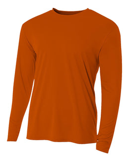 A4 Men's Cooling Performance Long Sleeve T-Shirt N3165 | Burnt Orange - Front