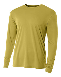 A4 Men's Cooling Performance Long Sleeve T-Shirt N3165 | Vegas Gold - Front