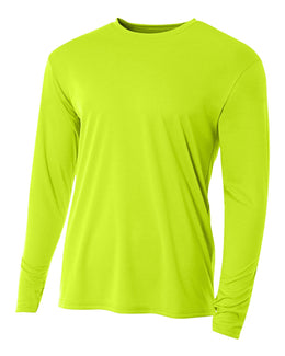 A4 Men's Cooling Performance Long Sleeve T-Shirt N3165 | Lime - Front