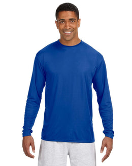 A4 Men's Cooling Performance Long Sleeve T-Shirt N3165 | Royal - Front