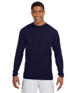 A4 Men's Cooling Performance Long Sleeve T-Shirt N3165 | Navy - Front