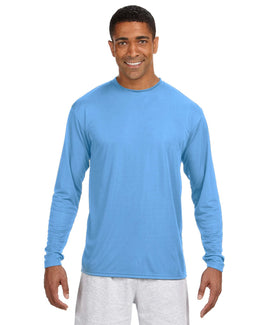 A4 Men's Cooling Performance Long Sleeve T-Shirt N3165 | Light Blue - Front