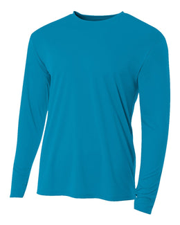 A4 Men's Cooling Performance Long Sleeve T-Shirt N3165 | Electric Blue - Front
