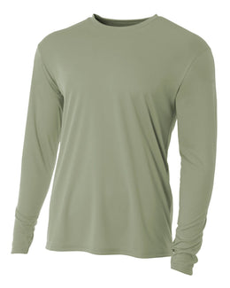 A4 Men's Cooling Performance Long Sleeve T-Shirt N3165 | Olive - Front