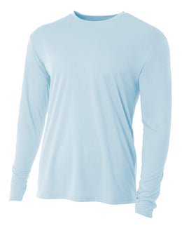 A4 Men's Cooling Performance Long Sleeve T-Shirt N3165 | Pastel Blue - Front