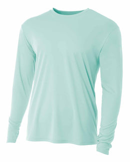 A4 Men's Cooling Performance Long Sleeve T-Shirt N3165 | Pastel Mint - Front