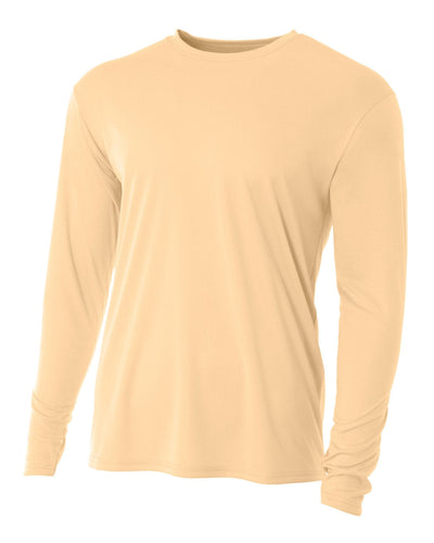 A4 Men's Cooling Performance Long Sleeve T-Shirt N3165 | Melon - Front
