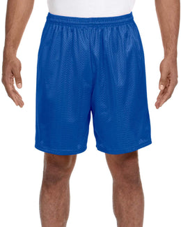 A4 Adult Seven Inch Inseam Mesh Shorts N5293 | Royal - Front