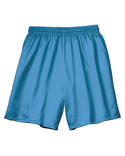A4 Adult Seven Inch Inseam Mesh Shorts N5293 | Light Blue - Front