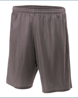 A4 Adult Seven Inch Inseam Mesh Shorts N5293 | Graphite - Front