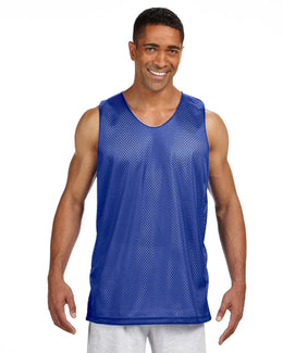 A4 Men's Reversible Mesh Tank NF1270 | Royal/ White - Front