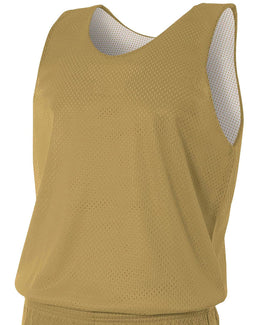 A4 Men's Reversible Mesh Tank NF1270 | Vegas Gold/ Wht - Front